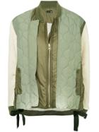Frei Ea Panelled Bomber Jacket - Green