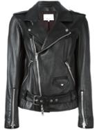 3.1 Phillip Lim Biker Jacket, Women's, Size: 4, Black, Lamb Skin/viscose