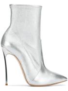 Casadei Blade Ankle Boots - Silver