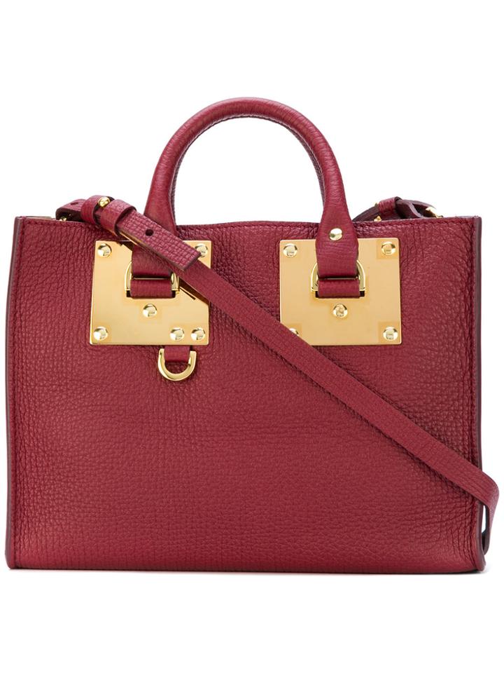 Sophie Hulme Square Shoulder Bag - Pink & Purple