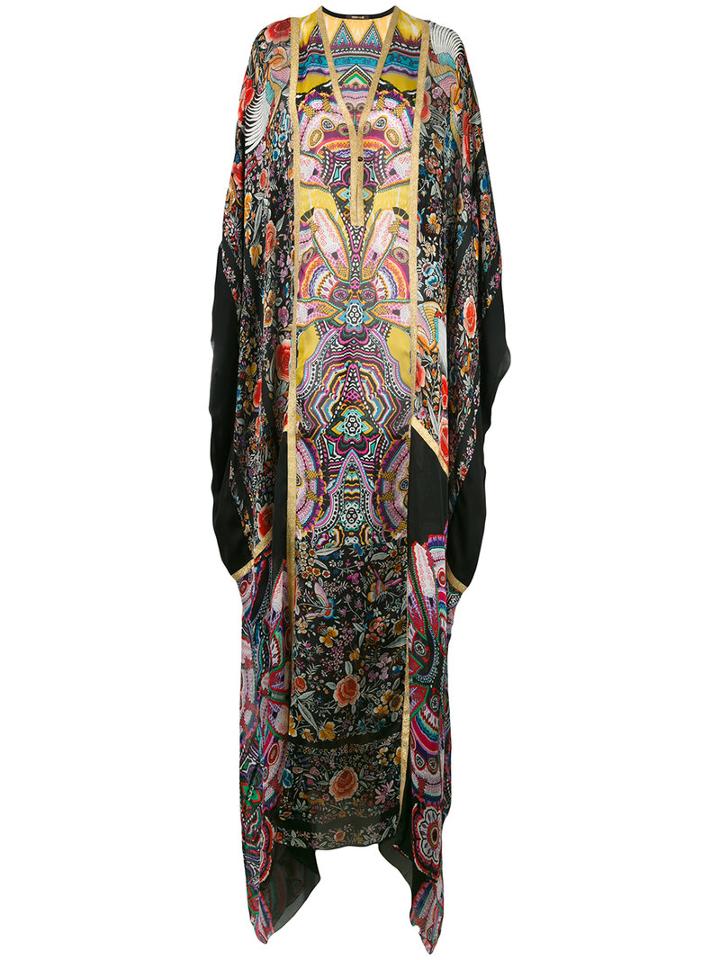 Roberto Cavalli Allover Print Kaftan Dress, Women's, Size: 40, Silk