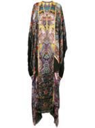 Roberto Cavalli Allover Print Kaftan Dress, Women's, Size: 40, Silk