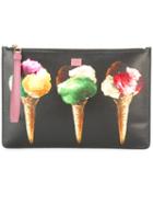 Dolce & Gabbana Ice Cream Clutch, Women's, Black, Calf Leather