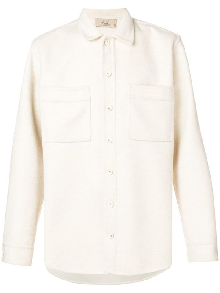 Maison Flaneur Patch Pockets Shirt - Nude & Neutrals