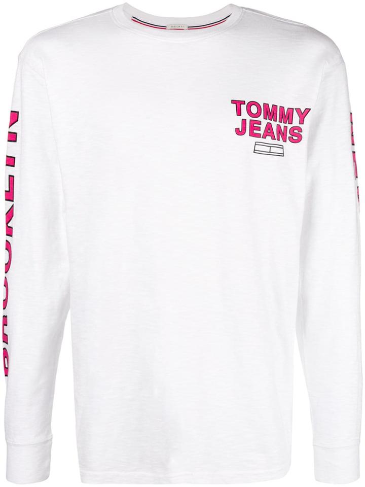 Tommy Jeans Long Sleeve Sweater - White