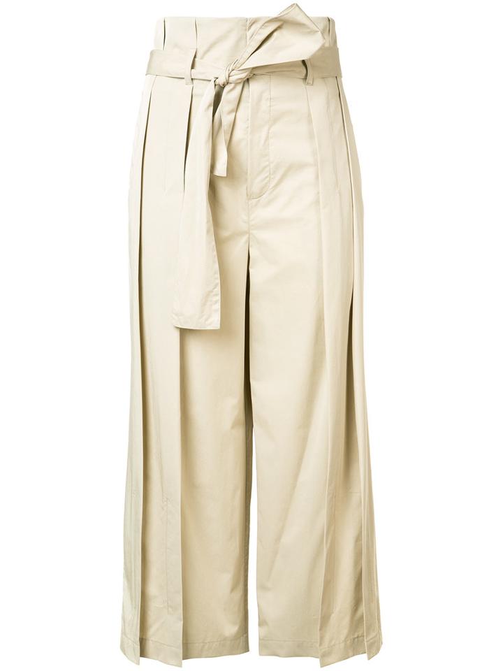 Tome - Cropped Trousers - Women - Cotton - L, Nude/neutrals, Cotton
