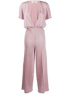 Circus Hotel Wide-leg Flared Jumpsuit - Pink