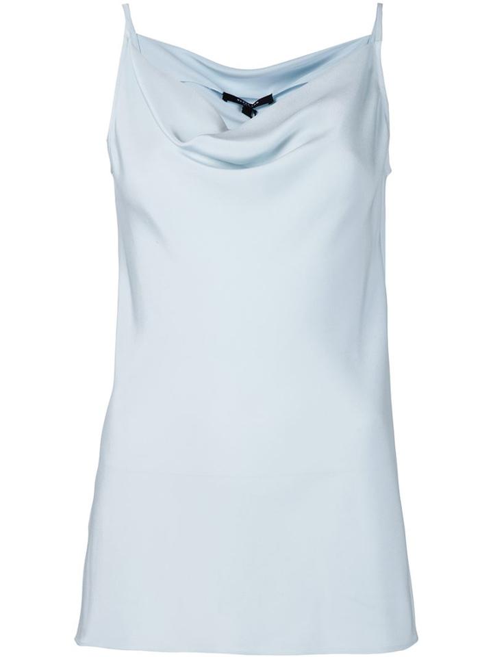 Derek Lam Spaghetti Straps Long Blouse, Women's, Size: 42, Blue, Silk