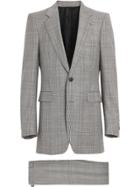 Burberry Slim Fit Prince Of Wales Check Wool Cashmere Suit - Grey