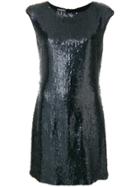Chanel Vintage Sequin Embellished Shift Dress - Black