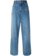 Helmut Lang Wide Leg Jeans, Women's, Size: 28, Blue, Cotton/polyester