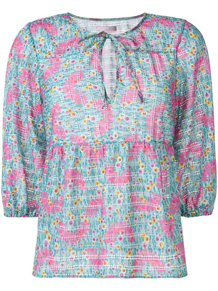 Kristina Ti Floral Printed Blouse - Blue