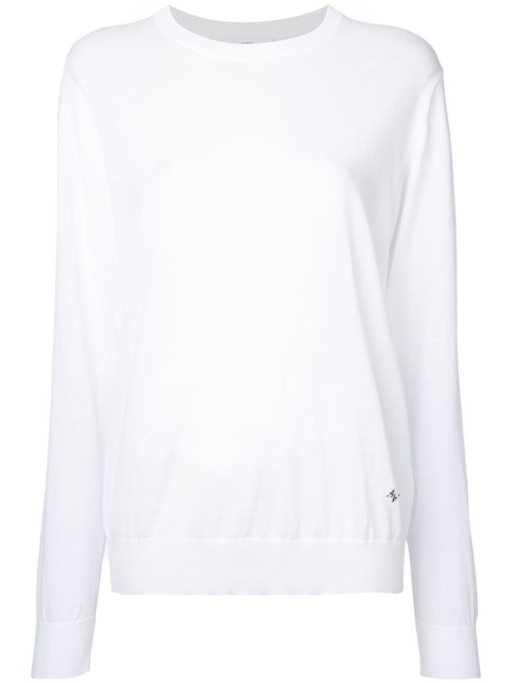 Astraet Crew Neck Jumper, Women's, White, Cotton