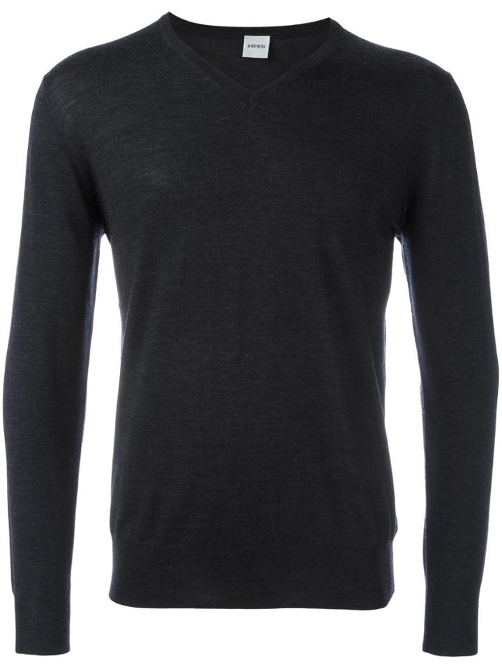 Aspesi V-neck Jumper - Black
