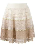 Cecilia Prado Knit Flared Skirt, Women's, Size: Medium, Nude/neutrals, Cotton/acrylic