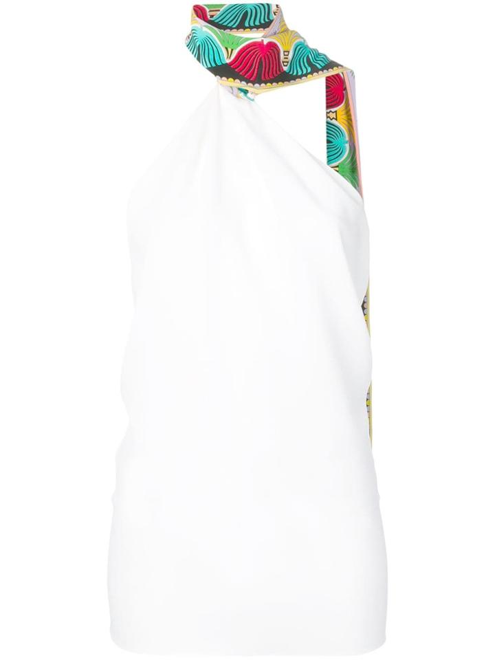 Emilio Pucci Halter Neck Scarf Top - White