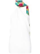 Emilio Pucci Halter Neck Scarf Top - White