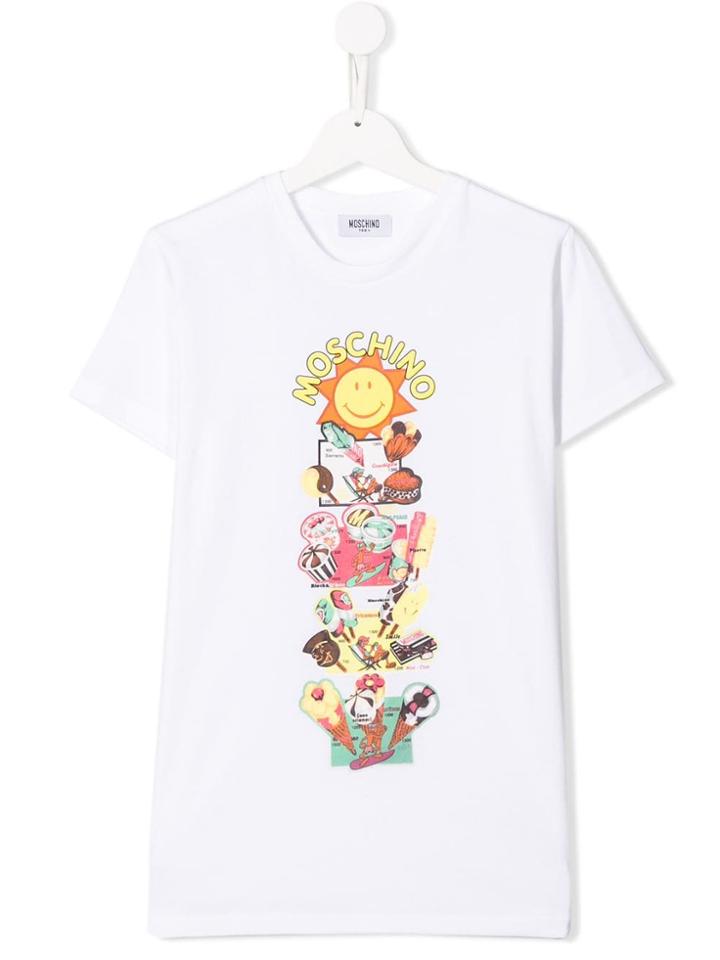 Moschino Kids Teen Ice Cream Print T-shirt - White