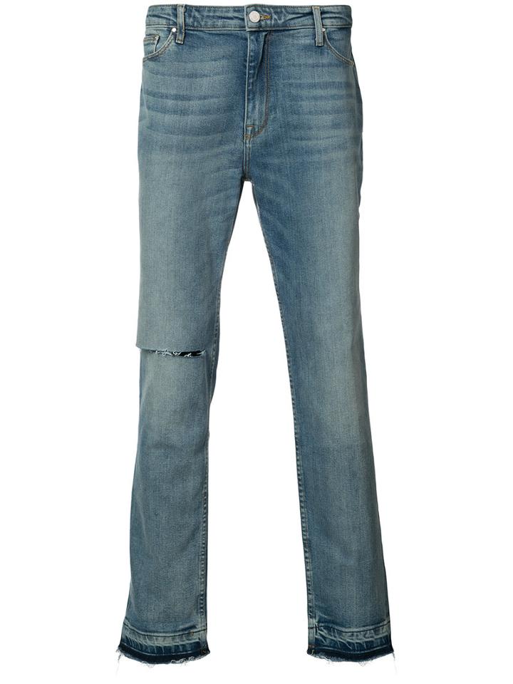 Ovadia & Sons - Distressed Straight-leg Jeans - Men - Cotton - 30, Blue, Cotton