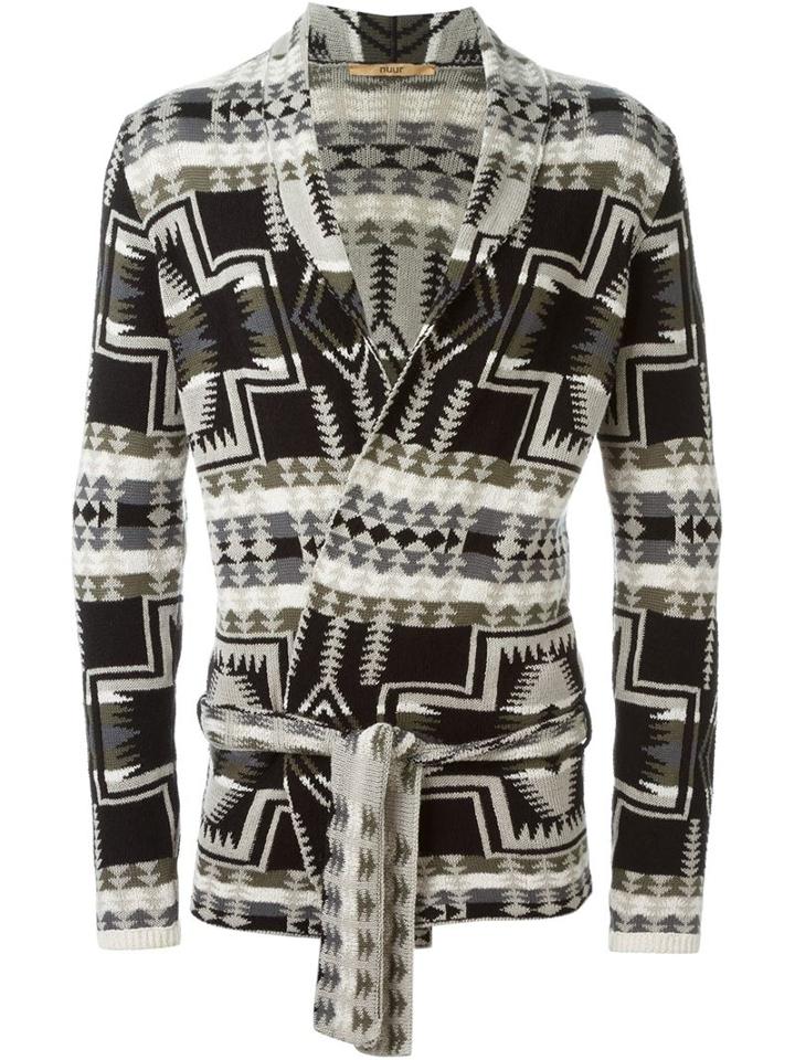 Nuur Aztec Intarsia Cardi-coat