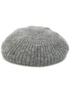 Roberto Collina Knitted Beret Hat - Grey