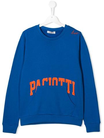 Cesare Paciotti 4us Kids Contrast Logo Sweatshirt - Blue