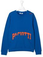 Cesare Paciotti 4us Kids Contrast Logo Sweatshirt - Blue
