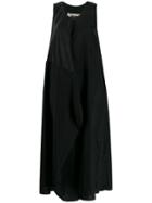 Uma Wang Long Asymmetric Dress - Black