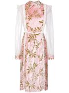 Au Jour Le Jour Lace Trimmed Dress - Pink & Purple