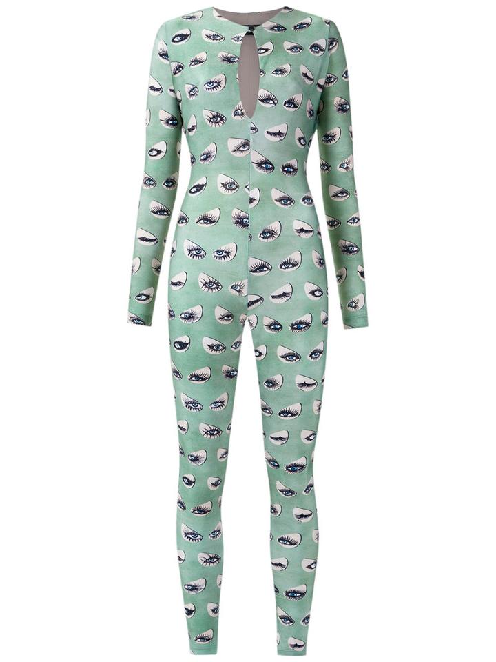 Adriana Degreas Printed Jumpsuit, Women's, Size: G, Green, Polyamide/spandex/elastane