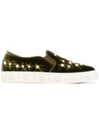 Aquazzura 'cosmic Pearls' Slip-on - Green