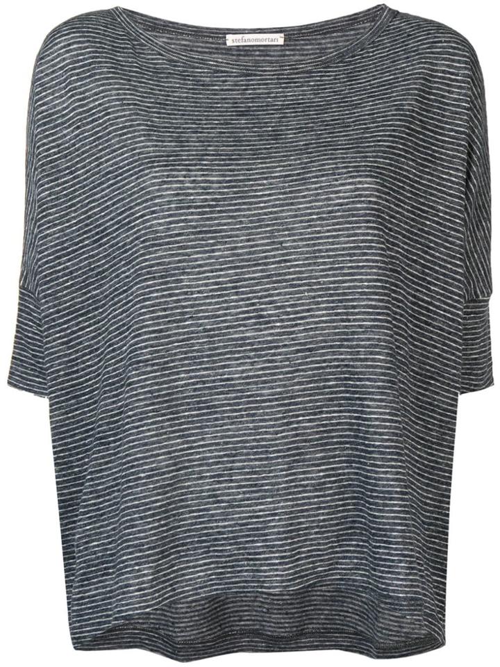 Stefano Mortari Pinstriped Top - Blue