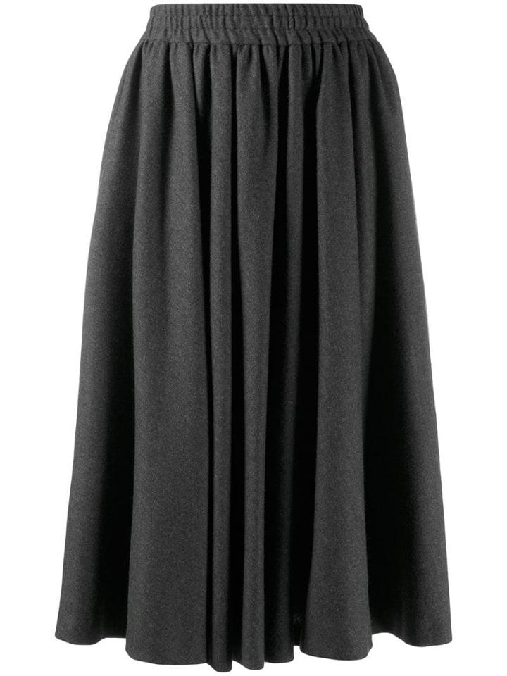 Valentino Pre-owned 1980's Godet Midi Skirt - Grey