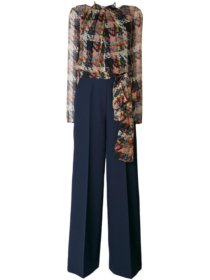 Blumarine Contrast Jumpsuit - Blue