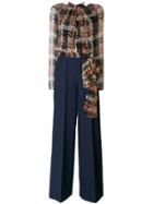 Blumarine Contrast Jumpsuit - Blue