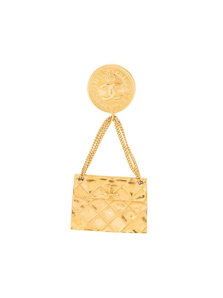 Chanel Vintage Chanel Vintage Cc Logos Bag Motif Brooch Pin - Gold