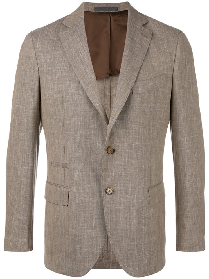 Eleventy Two Button Blazer - Brown