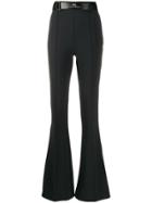 Elisabetta Franchi Welt Detail High-waisted Trousers - Black