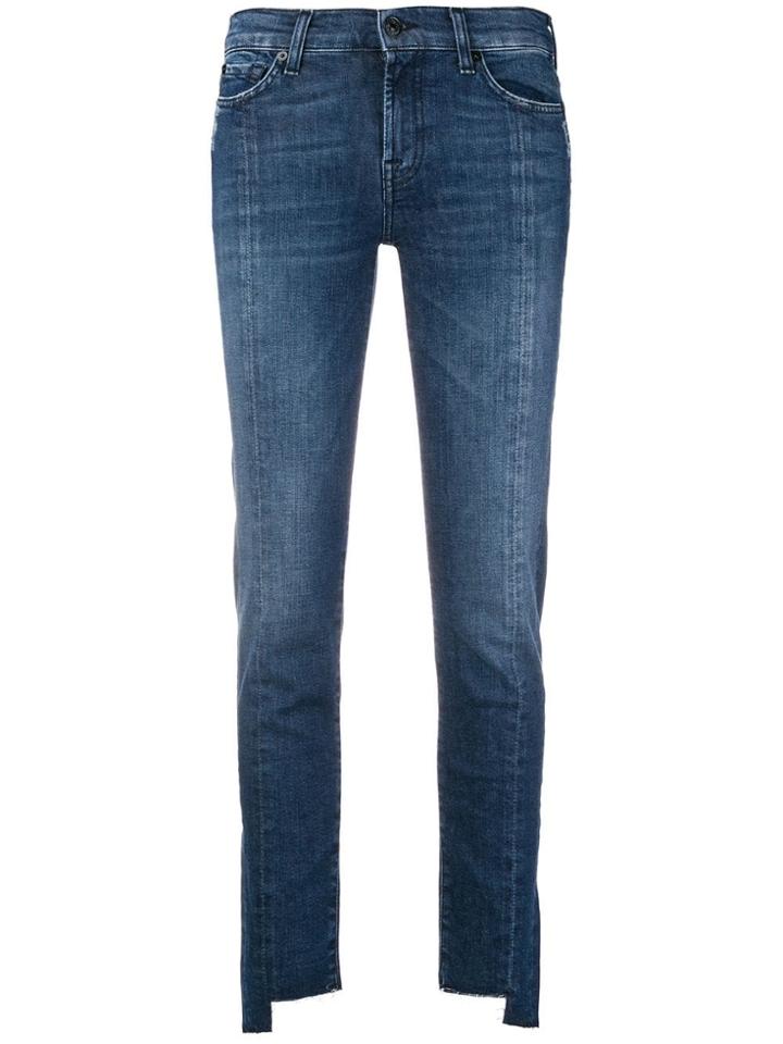 7 For All Mankind Roxanne Cropped Jeans - Blue