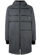Letasca Zip Detail Hooded Coat - Grey
