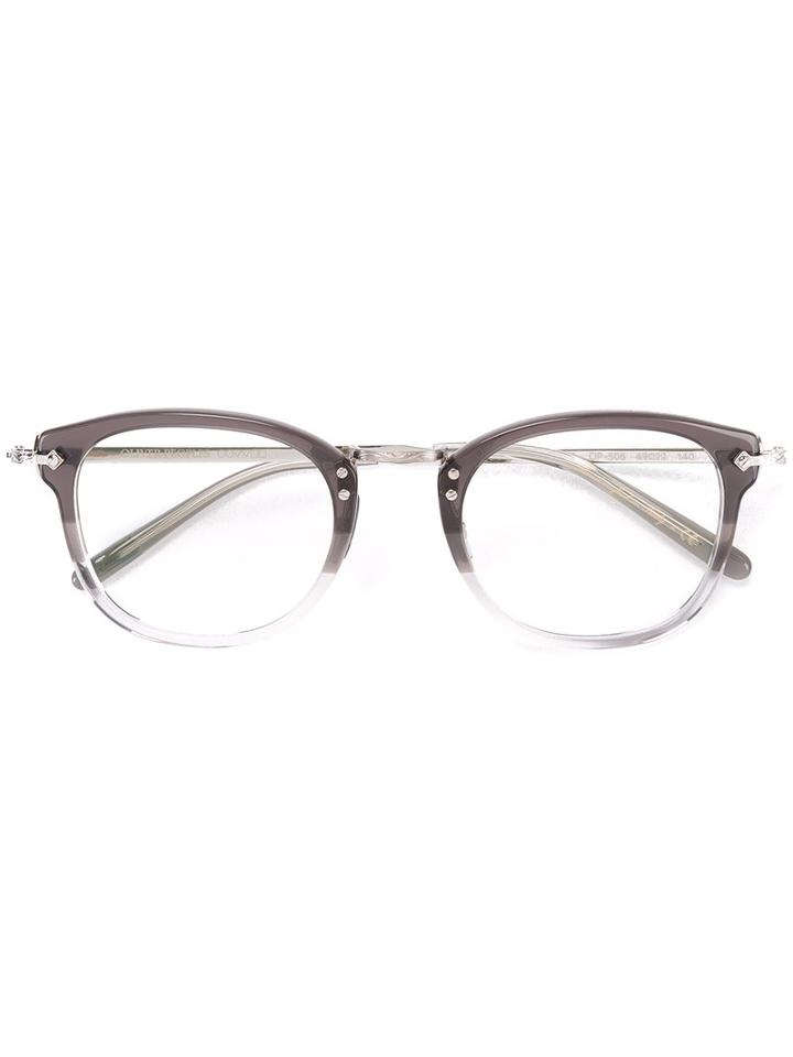 Oliver Peoples Round Frame Glasses, Grey, Acetate/metal