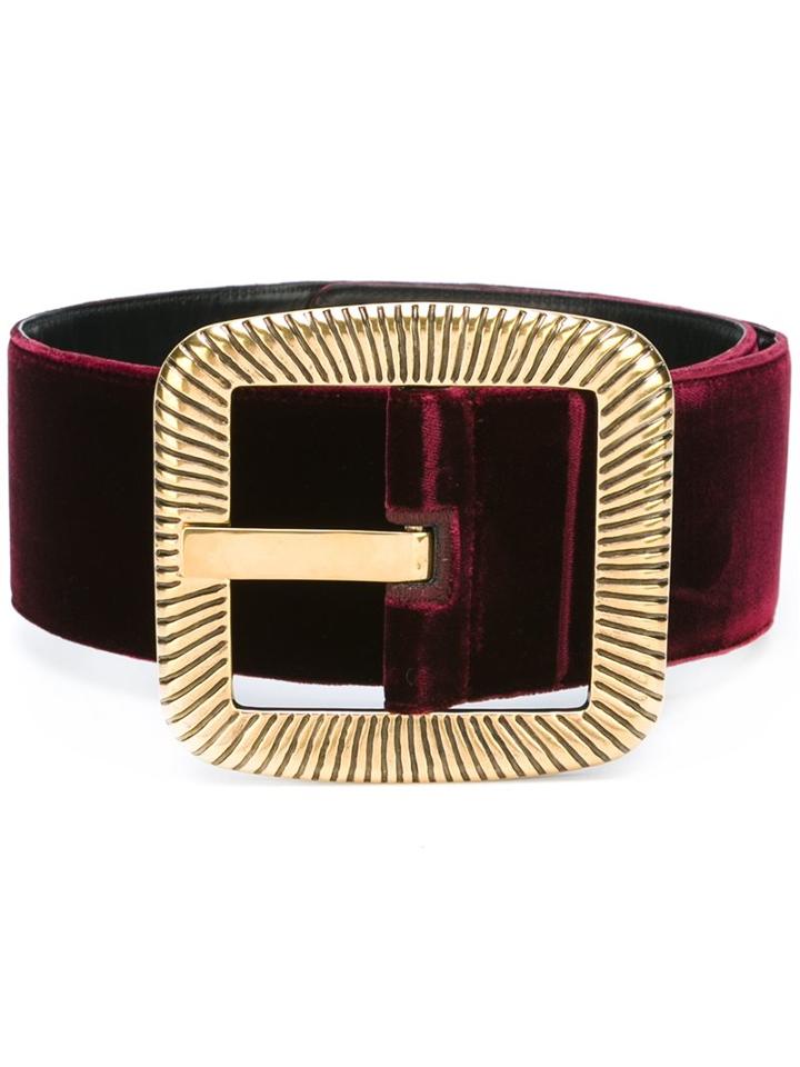 Saint Laurent Carrée Buckle Corset Belt