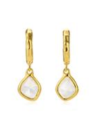 Monica Vinader Gp Siren Mini Nugget Hoop Moonstone Earrings - Gold