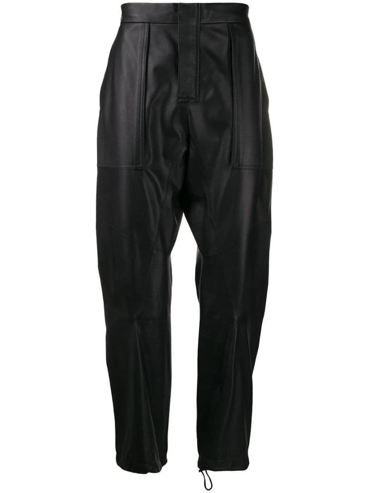 Bottega Veneta Leather Cargo Trousers - Black
