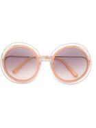 Chloe Eyewear - Carlina Sunglasses - Women - Acetate/metal (other) - One Size, Pink/purple, Acetate/metal (other)
