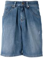 Brunello Cucinelli - Denim Shorts - Women - Cotton - 38, Blue, Cotton