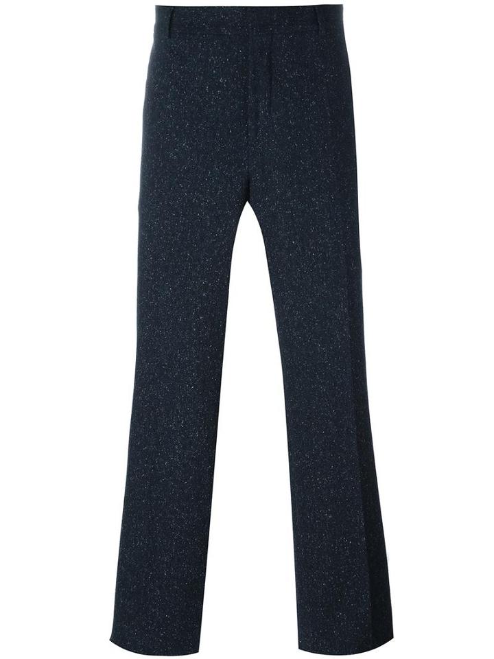 Carven Wide Tailored Trousers, Men's, Size: 46, Blue, Cotton/virgin Wool/polyamide/cotton