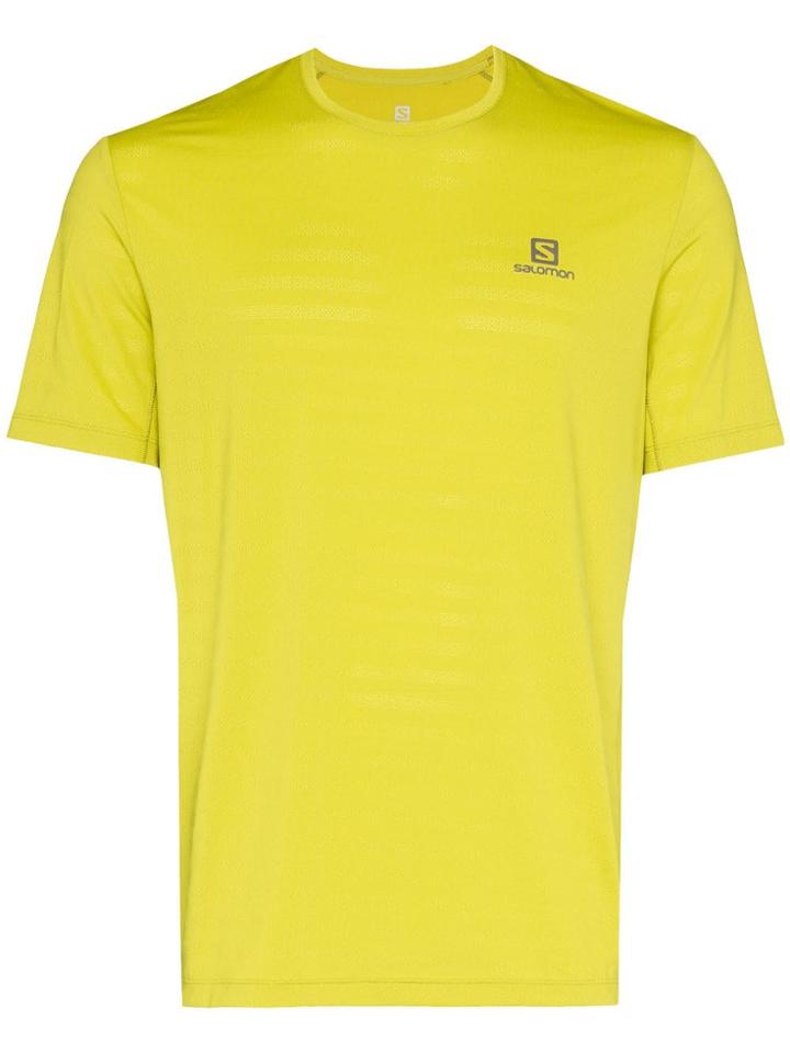 Salomon S/lab Logo Print Performance T-shirt - Yellow