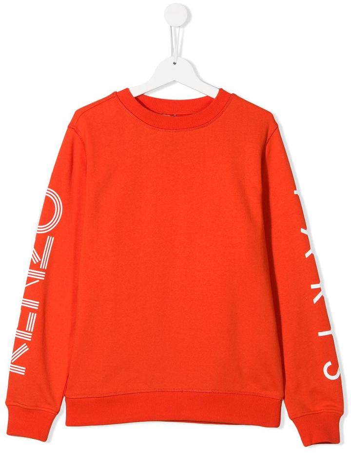 Kenzo Kids Teen Paris Logo Sweater - Red