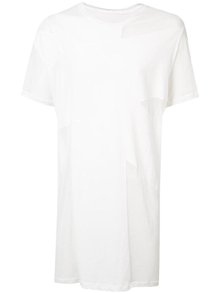 Julius Sheer Panel T-shirt, Men's, Size: 3, White, Cotton